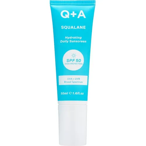 Зволожуючий сонцезахисний крем для обличчя Q+A Squalane Hydrating Daily Sunscreen SPF50, 50 мл.