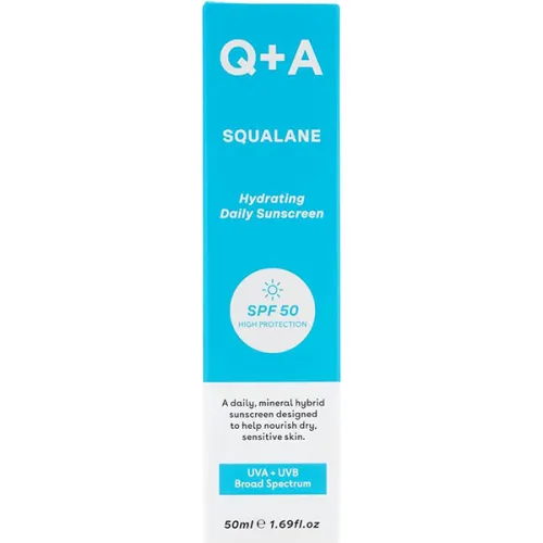 Зволожуючий сонцезахисний крем для обличчя Q+A Squalane Hydrating Daily Sunscreen SPF50, 50 мл. - вигляд 2