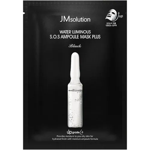 Відновлююча тканинна маска для обличчя JMsolution Water Luminous S.O.S. Ampoule Mask Plus Black, 30 мл.