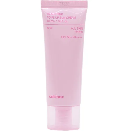 Вирівнюючий сонцезахисний крем для сяйва шкіри обличчя Celimax Heart Pink Tone Up Sun Cream SPF50+ PA++++, 40 мл.