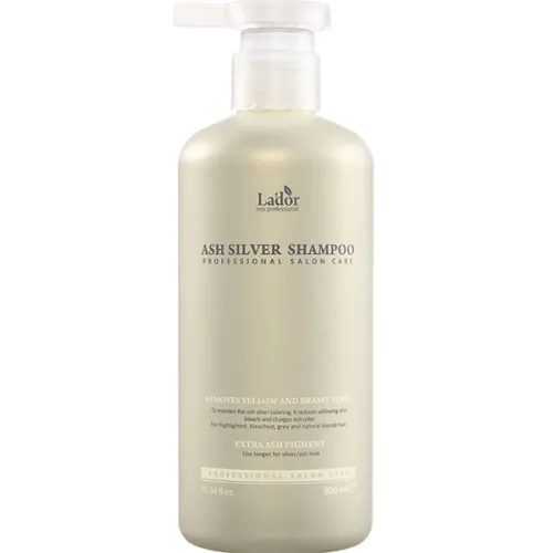 Шампунь для нейтрализации желтых оттенков волос La’dor Ash Silver Shampoo, 300 мл.