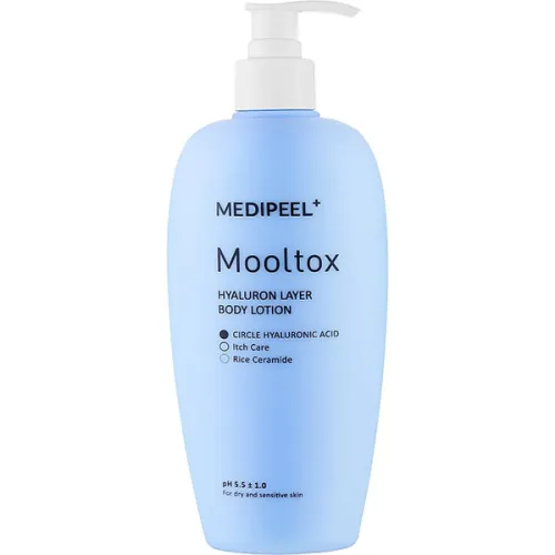 Зволожуючий лосьйон для підвищення еластичності шкіри тіла Medi Peel Mooltox Hyaluron Layer Body Lotion, 400 мл.