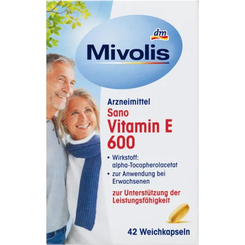 Витамин Е в мягких капсулах Mivolis Sano Vitamin E 600