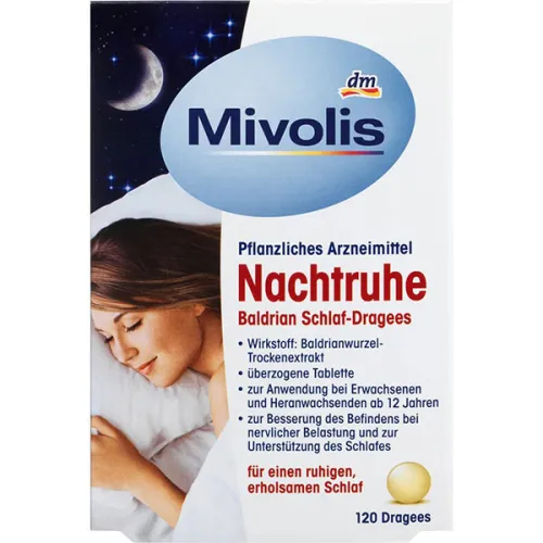 Драже для сна Mivolis Night Rest Valerian Sleeping Tablets с валерианой