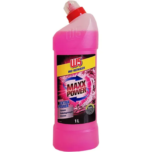 Средство для очищения туалета «максимальная сила» W5 Toilet Cleaner Maxx Power, 1000 мл.