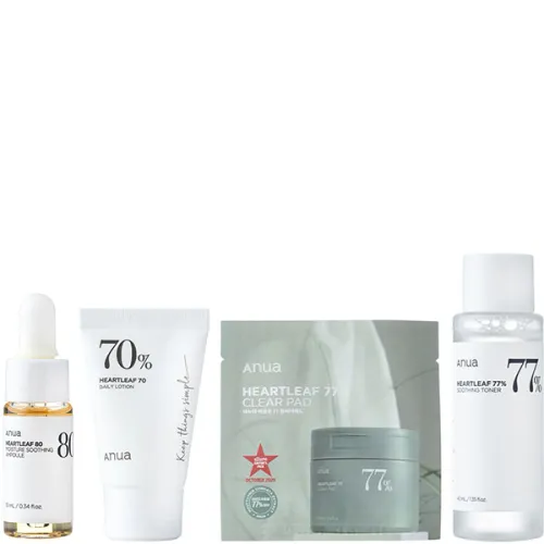Набор для лица Anua Heartleaf Soothing Travel Kit с экстрактом хауттюйнии
