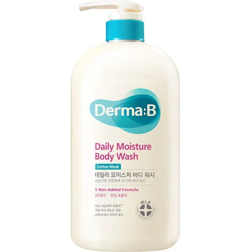 Гель для душа Derma-B Daily Moisture Body Wash Cotton Musk с пантенолом, 1000 мл.