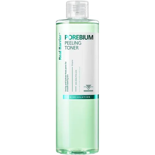 Ензимний пілінг-тонік для боротьби Real Barrier Porebium Peeling Toner із чорними точками, 305 мл.