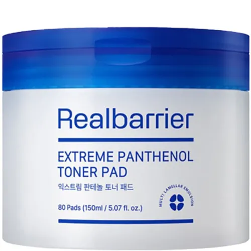 Зволожуючі тонер-пади для обличчя Real Barrier Extreme Pathenol Toner Pad з пантенолом