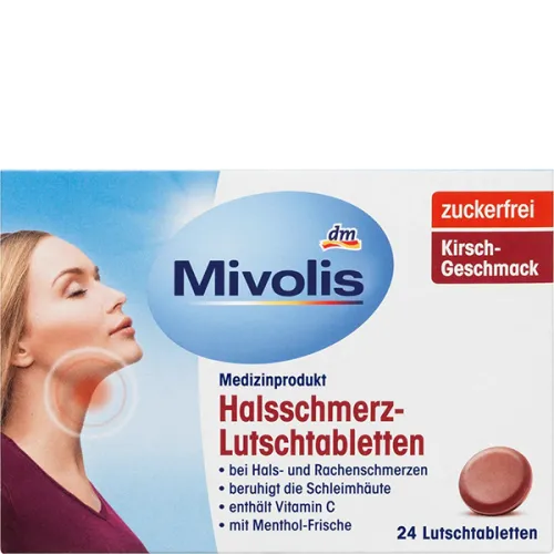 Пастилки от боли в горле Mivolis Sore Throat Lozenges