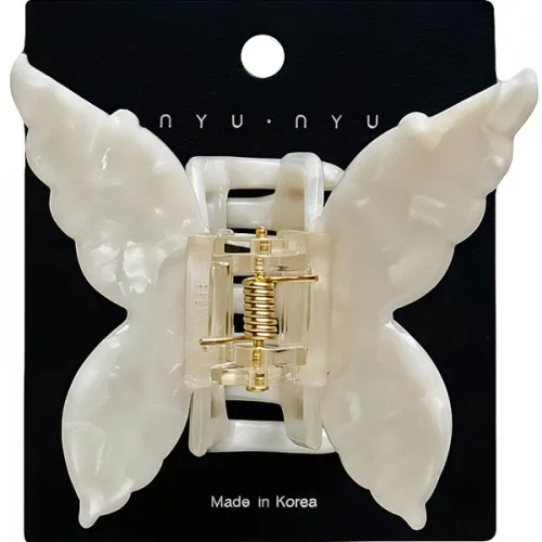 Заколка-краб для волосся «біла» Nyu.Nyu Hair Clip White