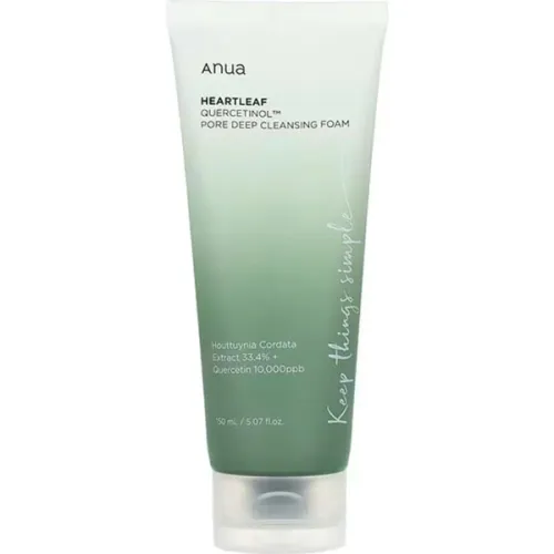Пенка для глубокого очищения пор кожи лица Anua Heartleaf Quercetinol Pore Deep Cleansing Foam с экстрактом хауттюйнии, 150