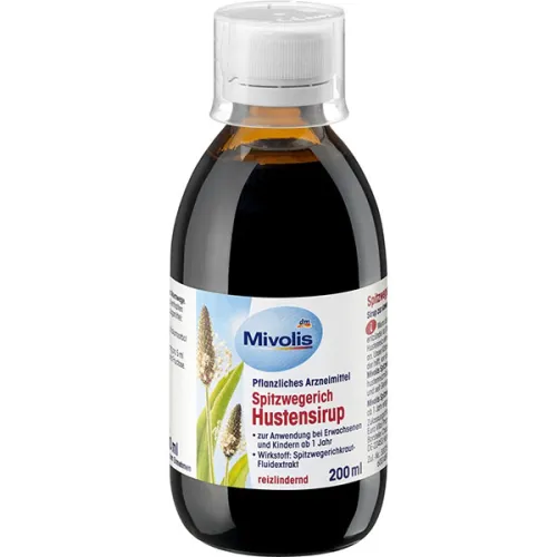 Сироп от кашля Mivolis Ribwort Cough Syrup на основе пустырника, 200 мл.