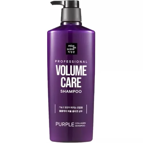 Шампунь для объема волос Mise en Scene Volume Care Purple Collagen Shampoo с коллагеном, 680 мл.
