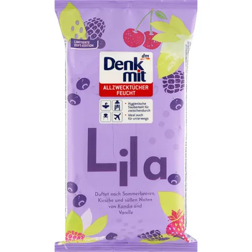 Влажные универсальные салфетки «летние ягоды и вишня» Denkmit All-Purpose Wet Wipes Purple