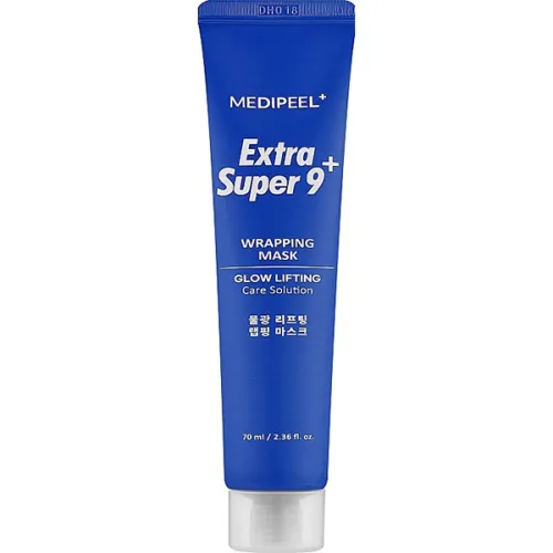 Экстраувлажняющая маска-пленка для лица Medi Peel Extra Super 9 Plus Glow Lifting Wrapping Mask с лифтинг-эффектом, 70 мл.
