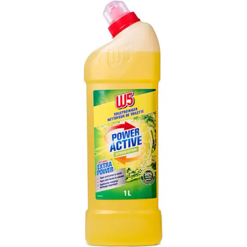 Средство для очищения туалета «лимон» W5 Power Active Lemon, 1000 мл.