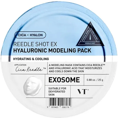 Зволожуюча маска для обличчя VT Cosmetics Reedle Shot Ex Hyaluronic Modeling Pack з гіалуроновою кислотою, 25 г.