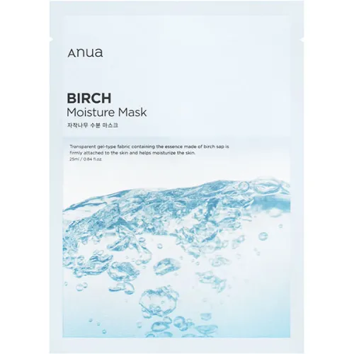 Зволожуюча тканинна маска для обличчя Anua Birch Moisture Sheet Mask з березовим соком, 25 мл.