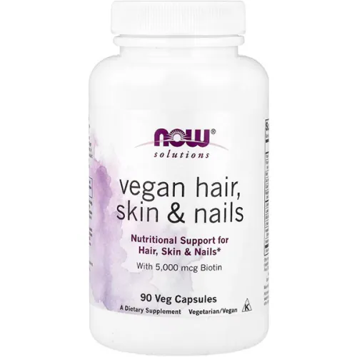 Веганский комплекс для волос, кожи и ногтей Now Foods Solutions Vegan Hair Skin & Nails