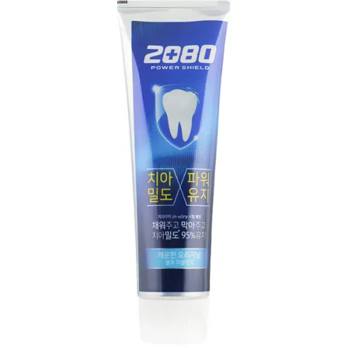 Зміцнююча зубна паста Dental Clinic 2080 Power Shield Blue Double Mint з екстрактом м’яти, 120 г.