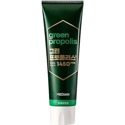 Багатофункціональна зубна паста Median Green Propolis Fresh Mint Toothpaste з зеленим прополісом «свіжа м’ята», 100 г.