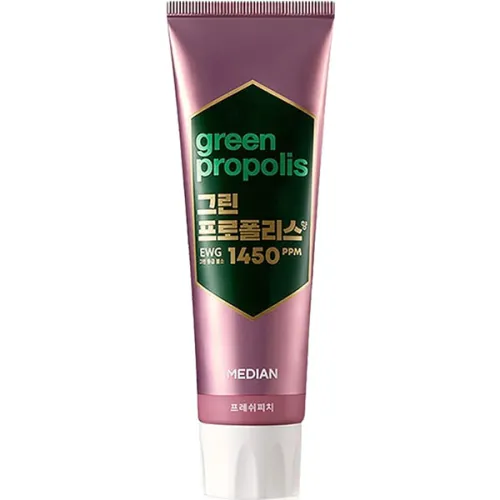 Багатофункціональна зубна паста Median Green Propolis Fresh Peach Toothpaste з зеленим прополісом «свіжий персик», 100 г.