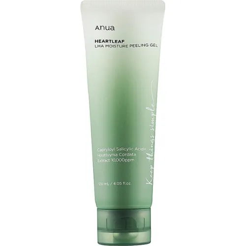 Гелевый пилинг для лица Anua Heartleaf LHA Moisture Peeling Gel с экстрактом хауттюйнии, 120 мл.