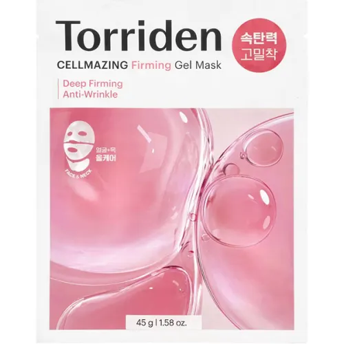 Гелевая маска для улучшения упругости кожи лица и шеи Torriden Cellmazing Low Molecular Collagen Firming Gel Mask с