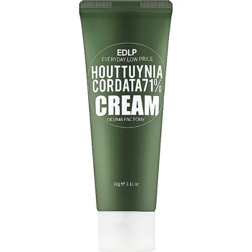 Легкий увлажняющий крем для лица Derma Factory Houttuynia Cordata 71% Cream с экстрактом хауттюйнии, 60 г.