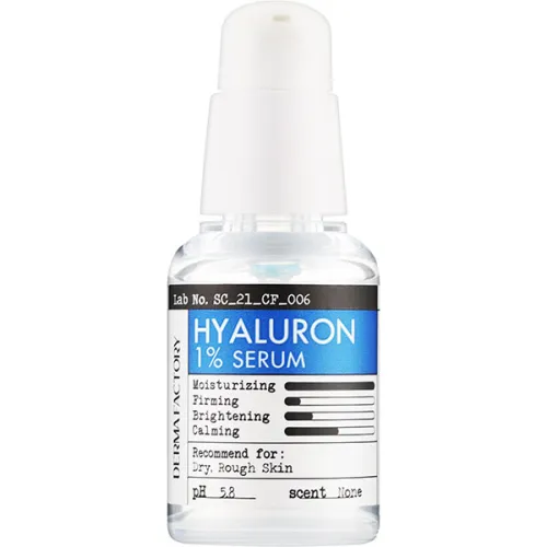 Сыворотка для лица Derma Factory Hyaluronic Acid 1% Serum с гиалуроновой кислотой, 30 мл.