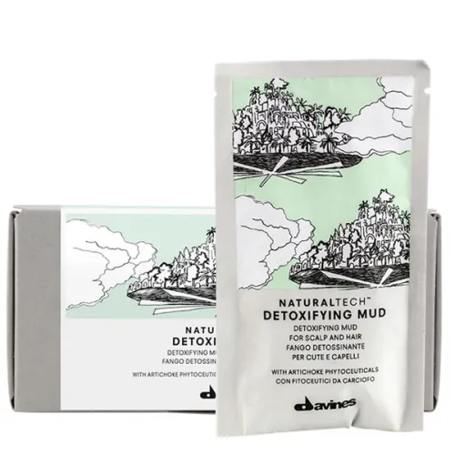 Детоксицирующая очищающая маска для волос Davines Detoxifying Mud, 6 шт. х 50 мл.