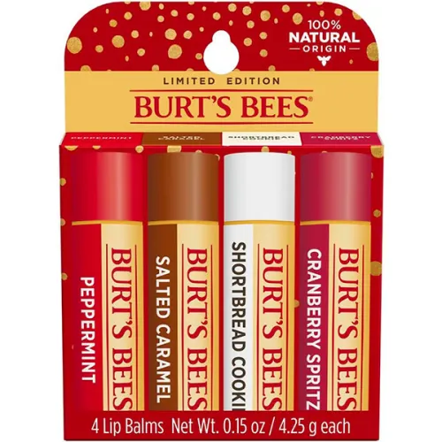 Подарунковий набір бальзамів для губ Burt’s Bees Festive Fix Holiday Gift Set, 4 шт. х 4.25 г.