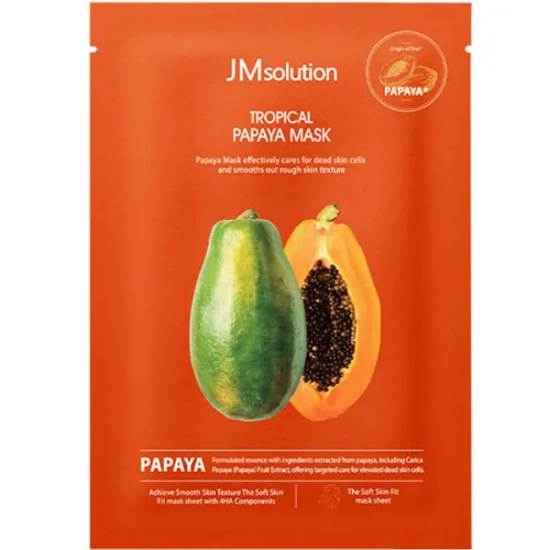 Тканевая маска для лица JMsolution Tropical Papaya Mask с экстрактом папайи, 30 мл.