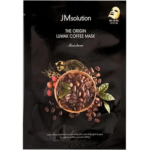 Тканевая маска для лица JMsolution The Origin Luwak Coffee Mask с кофеином и экстрактом копи-лювак, 30 мл.