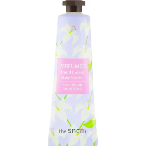 Парфюмированный крем-эссенция для рук The Saem Perfumed Hand Baby Powder с экстрактом лилии, 30 мл.