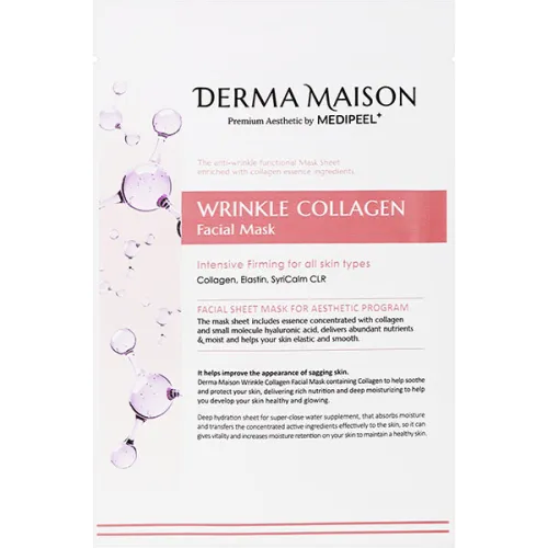 Антивікова тканинна маска для обличчя Medi Peel Derma Maison Wrinkle Collagen Facial Mask з колагеном, 23 мл.