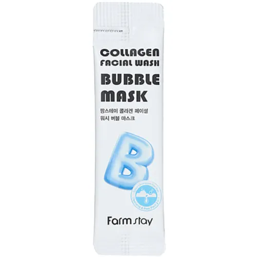 Пузырьковая маска для умывания FarmStay Collagen Facial Wash Bubble Mask с коллагеном, 5 мл.