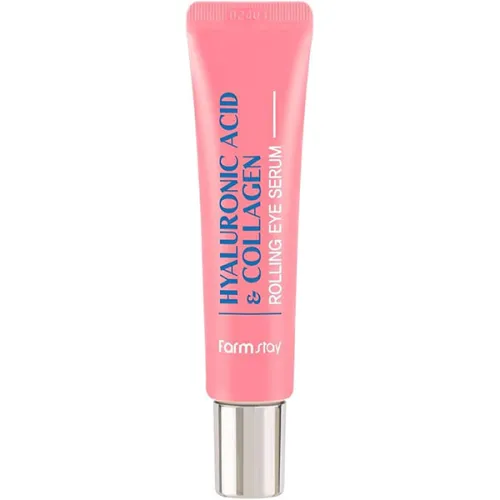 Сироватка-ролер для шкіри навколо очей FarmStay Hyaluronic Acid & Collagen Rolling Eye Serum з гіалуроновою кислотою та
