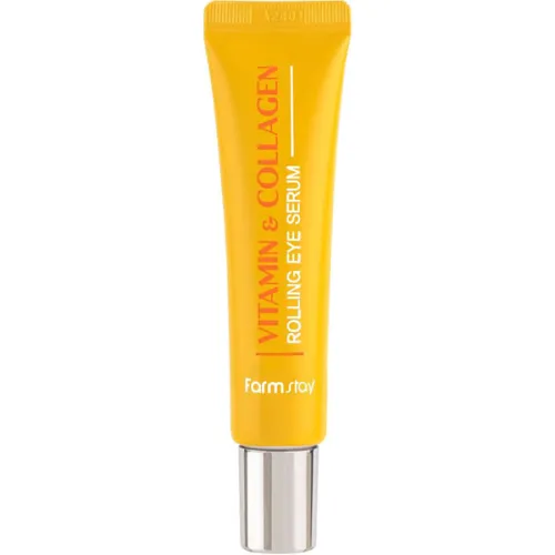 Сироватка-ролер для шкіри навколо очей FarmStay Vitamin & Collagen Rolling Eye Serum з вітамінами та колагеном, 25 мл.