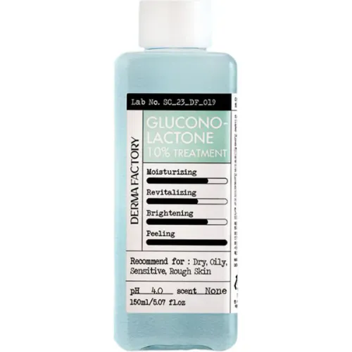 Увлажняющий пилинг-тонер для лица Derma Factory 10% Gluconolactone Treatment с 10% РНА-кислотой, 150 мл.