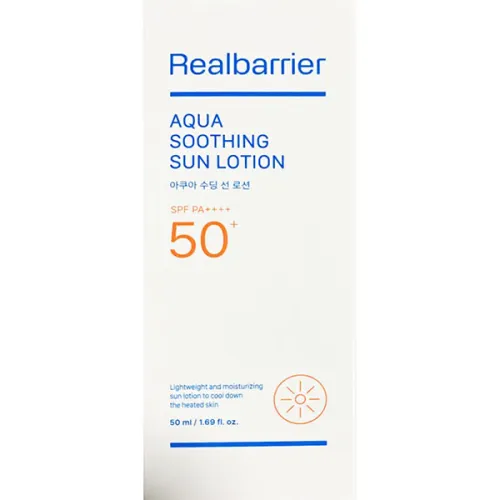 Увлажняющий солнцезащитный лосьон для лица Real Barrier Aqua Soothing Sun Lotion SPF50+ PA++++, 50 мл. - вид 2