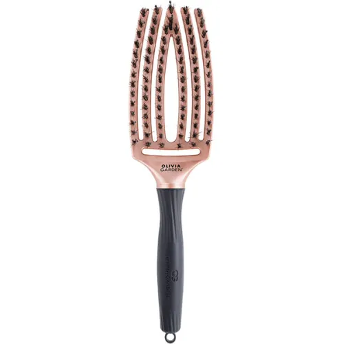 Комбінована, масажна щітка для волосся «бронза» Olivia Garden Finger Brush Combo Medium Trinity Bronze