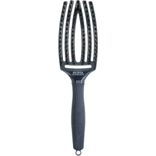 Комбінована, масажна щітка для волосся «блакитний сапфір» Olivia Garden Finger Brush Combo Medium Midnight Blue Sapphire