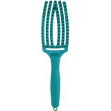 Комбінована, масажна щітка для волосся «блакитна лагуна» Olivia Garden Finger Brush Combo Medium Blue Lagoon