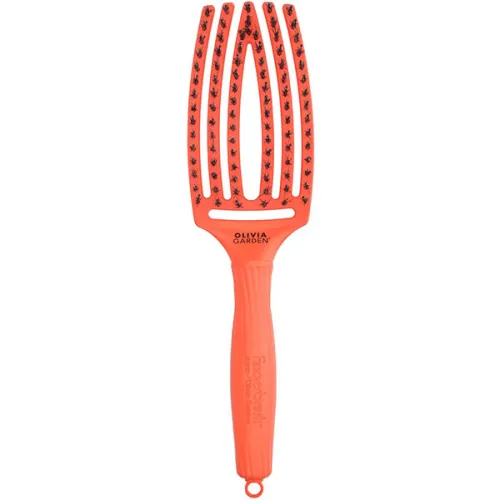 Комбінована, масажна щітка для волосся «помаранчева мрія» Olivia Garden Finger Brush Combo Medium Orange Dream