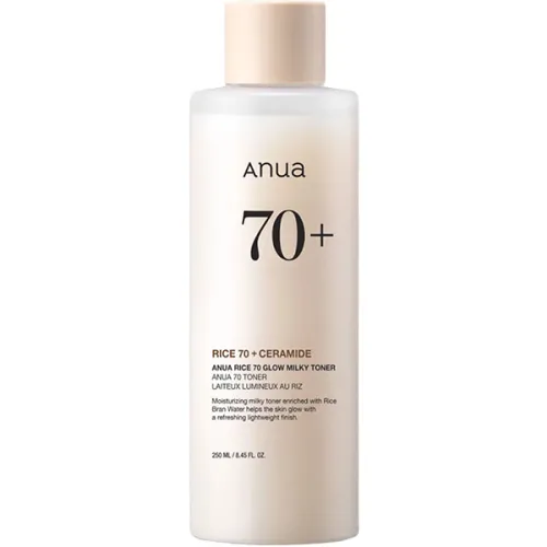 Питательный тонер для лица Anua Rice 70+ Ceramide Glow Milky Toner с керамидами и экстрактом риса, 40 мл.