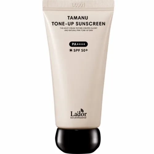 Освітлюючий сонцезахисний крем для обличчя La’dor Tamanu Tone-Up Sunscreen SPF50+ PA++++ з олією таману, 50 мл.
