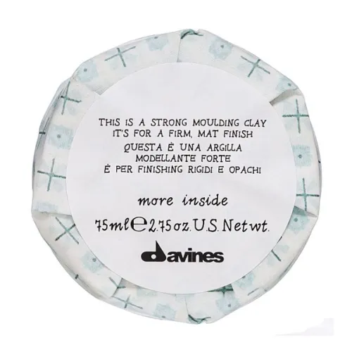 Моделирующая глина для стойкого матового финиша волос Davines More Inside Strong Moulding Clay, 75 мл.