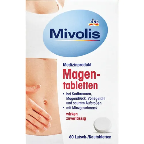 Средство при изжоге и давлении в желудке Mivolis Stomach Tablets
